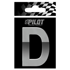 Lampa Αυτοκόλλητο Γράμμα Αυτοκινήτου "D" Type 4 7cm σε Ασημί Χρώμα Κωδικός: L0711.3