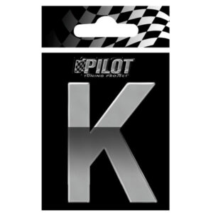 Lampa Αυτοκόλλητο Γράμμα Αυτοκινήτου "K" Type 4 7cm σε Ασημί Χρώμα Κωδικός: L0712.0