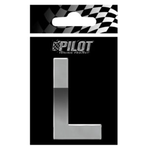 Lampa Αυτοκόλλητο Γράμμα Αυτοκινήτου 3D "L" Type 4 7cm σε Ασημί Χρώμα Κωδικός: L0712.1