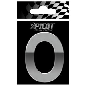 Lampa Αυτοκόλλητο Γράμμα Αυτοκινήτου 7 x 7cm για Πορτμπαγκάζ Αυτοκινήτου σε Ασημί Χρώμα Κωδικός: L0712.4