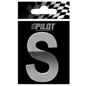 Lampa Αυτοκόλλητο Γράμμα Αυτοκινήτου "S" Type 4 7cm σε Ασημί Χρώμα Κωδικός: L0712.8