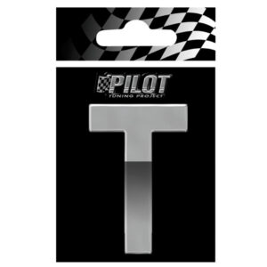 Lampa Αυτοκόλλητο Γράμμα Αυτοκινήτου "T" Type 4 7cm σε Ασημί Χρώμα Κωδικός: L0712.9