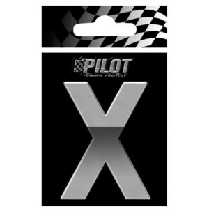 Lampa Αυτοκόλλητο Γράμμα Αυτοκινήτου 7cm σε Ασημί Χρώμα Κωδικός: L0713.3