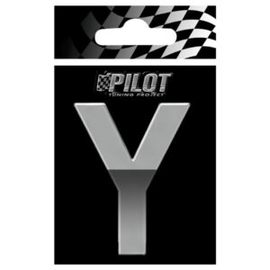 Lampa Αυτοκόλλητο Γράμμα Αυτοκινήτου 7cm σε Ασημί Χρώμα Κωδικός: L0713.4