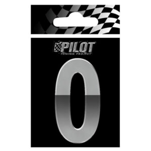 Lampa Αυτοκόλλητος Αριθμός Αυτοκινήτου 7 x 7cm για Πορτμπαγκάζ Αυτοκινήτου σε Ασημί Χρώμα Κωδικός: L0713.6