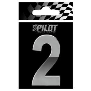 Lampa Αυτοκόλλητος Αριθμός Αυτοκινήτου "2" Type 4 7cm σε Ασημί Χρώμα Κωδικός: L0713.8