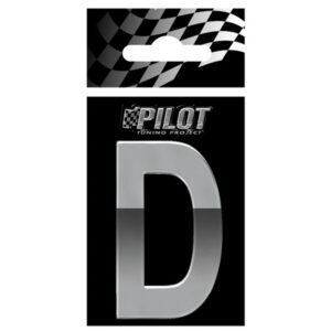 Lampa Αυτοκόλλητο Γράμμα Αυτοκινήτου "D" 5.6cm σε Ασημί Χρώμα Κωδικός: L0716.3