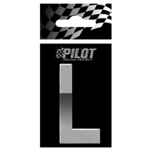 Lampa Αυτοκόλλητο Γράμμα Αυτοκινήτου 5.6 x 5.6cm σε Ασημί Χρώμα Κωδικός: L0717.1