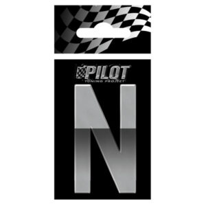 Lampa Αυτοκόλλητο Γράμμα Αυτοκινήτου 3D "N" 5.6cm σε Ασημί Χρώμα Κωδικός: L0717.3