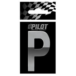 Lampa Αυτοκόλλητο Γράμμα Αυτοκινήτου 3D "P" 5.6cm σε Ασημί Χρώμα Κωδικός: L0717.5