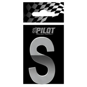 Lampa Αυτοκόλλητο Γράμμα Αυτοκινήτου S 5.6cm σε Ασημί Χρώμα Κωδικός: L0717.8