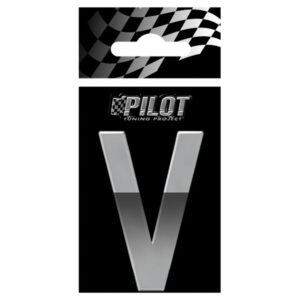 Lampa Αυτοκόλλητο Γράμμα Αυτοκινήτου 5.6 x 5.6cm σε Ασημί Χρώμα Κωδικός: L0718.1