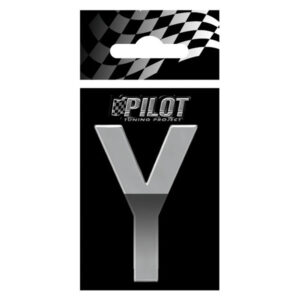 Lampa Αυτοκόλλητο Γράμμα Αυτοκινήτου 5.6cm σε Ασημί Χρώμα Κωδικός: L0718.4