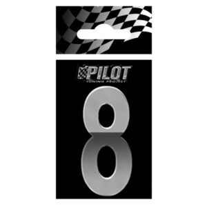 Lampa Αυτοκόλλητος Αριθμός Αυτοκινήτου 5.6cm σε Ασημί Χρώμα Κωδικός: L0719.4