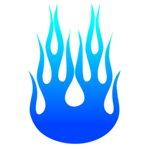 Lampa Αυτοκόλλητο Αυτοκινήτου Type 1 Φλόγα σε Μπλε Χρώμα Κωδικός: L0773.2