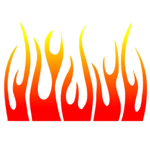 Lampa Αυτοκόλλητο Αυτοκινήτου Type 2 Φλόγα σε Κόκκινο Χρώμα Κωδικός: L0773.3