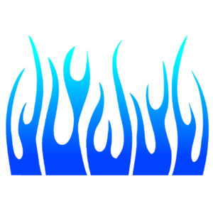 Lampa Αυτοκόλλητο Αυτοκινήτου Type 2 Φλόγα σε Μπλε Χρώμα Κωδικός: L0773.5