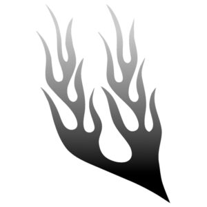 Lampa Αυτοκόλλητο Αυτοκινήτου Type 4 Φλόγα σε Μαύρο Χρώμα Κωδικός: L0774.4