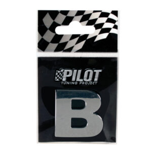 Lampa Αυτοκόλλητο Γράμμα Αυτοκινήτου "B" 2.8cm σε Ασημί Χρώμα Κωδικός: L0786.2