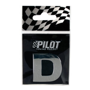 Lampa Αυτοκόλλητο Γράμμα Αυτοκινήτου "D" 2.8cm σε Ασημί Χρώμα Κωδικός: L0786.4