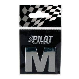 Lampa Αυτοκόλλητο Γράμμα Αυτοκινήτου "M" 2.8cm σε Ασημί Χρώμα Κωδικός: L0787.3