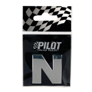 Lampa Αυτοκόλλητο Γράμμα Αυτοκινήτου "N" 2.8cm σε Ασημί Χρώμα Κωδικός: L0787.4