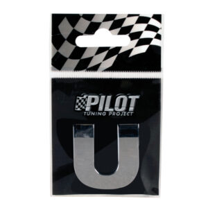 Lampa Αυτοκόλλητο Γράμμα Αυτοκινήτου "U" 2.8cm σε Ασημί Χρώμα Κωδικός: L0788.1