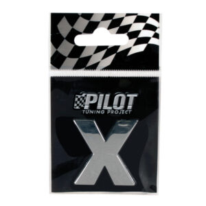 Lampa Αυτοκόλλητο Γράμμα Αυτοκινήτου "X" 2.8cm σε Ασημί Χρώμα Κωδικός: L0788.4