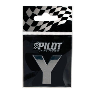 Lampa Αυτοκόλλητο Γράμμα Αυτοκινήτου "Y" 2.8cm σε Ασημί Χρώμα Κωδικός: L0788.5