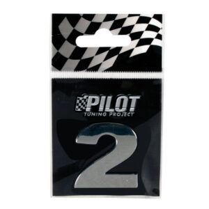 Lampa Αυτοκόλλητος Αριθμός Αυτοκινήτου "2" 2.8cm σε Ασημί Χρώμα Κωδικός: L0788.9