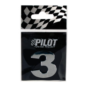 Lampa Αυτοκόλλητος Αριθμός Αυτοκινήτου "3" 2.8cm σε Ασημί Χρώμα Κωδικός: L0789.0