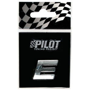 Lampa Αυτοκόλλητο Γράμμα Αυτοκινήτου "E" 1.8cm σε Ασημί Χρώμα Κωδικός: L0791.5