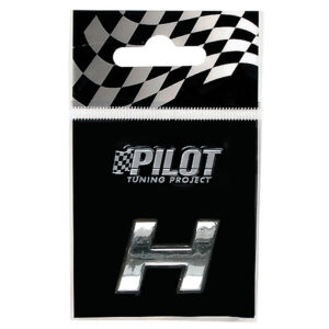 Lampa Αυτοκόλλητο Γράμμα Αυτοκινήτου "H" 1.8cm σε Ασημί Χρώμα Κωδικός: L0791.8