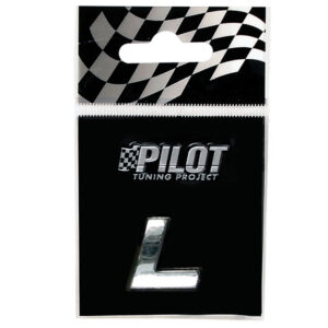 Lampa Αυτοκόλλητο Γράμμα Αυτοκινήτου "L" Type 1 1.8cm σε Ασημί Χρώμα Κωδικός: L0792.2