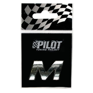 Lampa Αυτοκόλλητο Γράμμα Αυτοκινήτου "M" Type-1 1.8cm σε Ασημί Χρώμα Κωδικός: L0792.3