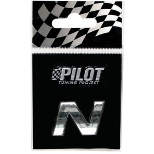 Lampa Αυτοκόλλητο Γράμμα Αυτοκινήτου "N" 1.8cm σε Ασημί Χρώμα Κωδικός: L0792.4