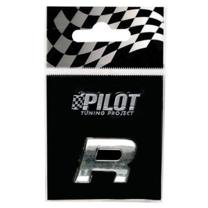 Lampa Αυτοκόλλητο Γράμμα Αυτοκινήτου "R" 1.8cm σε Ασημί Χρώμα Κωδικός: L0792.8