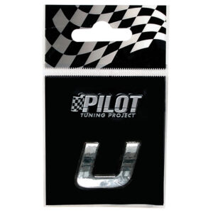 Lampa Αυτοκόλλητο Γράμμα Αυτοκινήτου "U" Type 1 1.8cm σε Ασημί Χρώμα Κωδικός: L0793.1