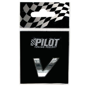 Lampa Αυτοκόλλητο Γράμμα Αυτοκινήτου "V" 1.8cm σε Ασημί Χρώμα Κωδικός: L0793.2