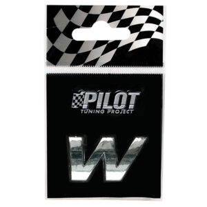 Lampa Αυτοκόλλητο Γράμμα Αυτοκινήτου "W" 1.8cm σε Ασημί Χρώμα Κωδικός: L0793.3