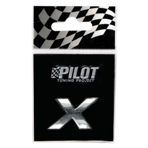 Lampa Αυτοκόλλητο Γράμμα Αυτοκινήτου "X" 1.8cm σε Ασημί Χρώμα Κωδικός: L0793.4