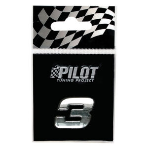 Lampa Αυτοκόλλητος Αριθμός Αυτοκινήτου "3" 1.8cm σε Ασημί Χρώμα Κωδικός: L0794.0
