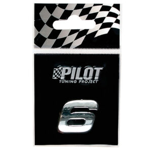 Lampa Αυτοκόλλητος Αριθμός Αυτοκινήτου "6" 1.8cm σε Ασημί Χρώμα Κωδικός: L0794.3