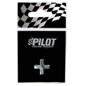 Lampa Αυτοκόλλητο Αυτοκινήτου 3D "+" 1.8cm σε Ασημί Χρώμα Κωδικός: L0795.6