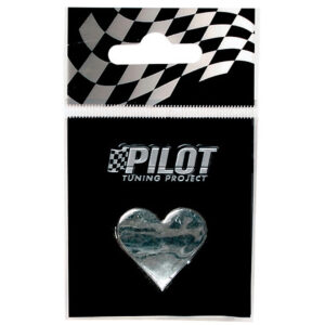 Lampa Αυτοκόλλητο Αυτοκινήτου Heart 1.8cm σε Ασημί Χρώμα Κωδικός: L0795.8