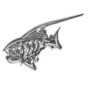 Lampa Αυτοκόλλητο Αυτοκινήτου Piranha σε Ασημί Χρώμα Κωδικός: L0719.8