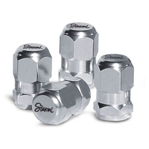 Simoni Racing Καπάκια Βαλβίδων Exagonal Χρωμίου Ασημί 4τμχ Κωδικός: SRCAPS/5W