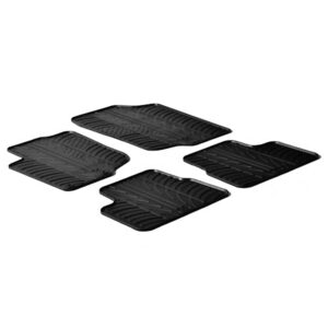 Lampa Σετ Μπροστινά και Πίσω Πατάκια 4τμχ Τύπου Σκαφάκι για Peugeot 207 Μαύρα Κωδικός: L2435.0