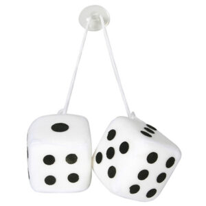 Lampa Lucky Vegas Διακοσμητικά Ζάρια Αυτοκινήτου Διακοσμητικά Ζάρια Άσπρα σε Λευκό Χρώμα Κωδικός: L3765.2