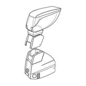 Lampa Βάση Στήριξης Τεμπέλη Αυτοκινήτου Συμβατή με Opel Meriva σε Μαύρο Χρώμα Κωδικός: L5610.4